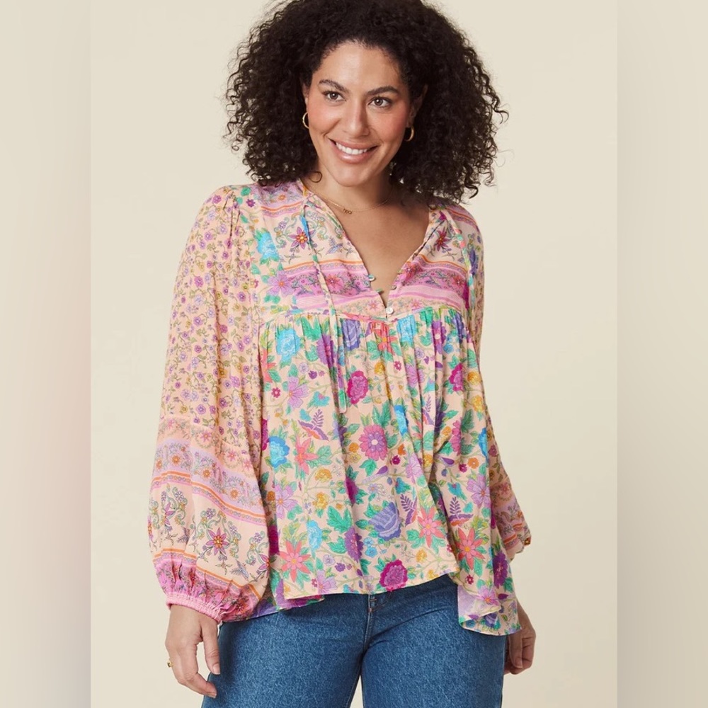 Spell Multicolor Floral Blouse - Picture 2 of 6